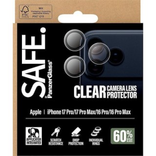 PanzerGlass® - SAFE. Camera Lens Protector - iPhone 17 Pro / iPhone 17 Pro Max / iPhone 16 Pro / iPhone 16 Pro Max - Clear
