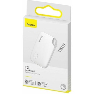 Baseus - Object Finder T2 pc 1 - Anti-lost Device with Lanyard, Alerts, 75mAh, 90dB, Android / iOS, 37x25x6mm - White