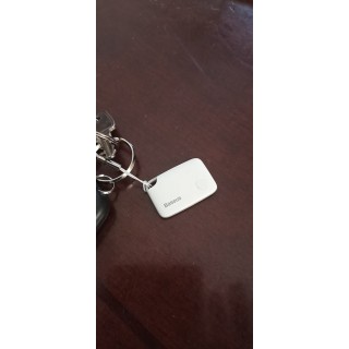 Baseus - Object Finder T2 pc 1 - Anti-lost Device with Lanyard, Alerts, 75mAh, 90dB, Android / iOS, 37x25x6mm - White