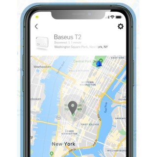 Baseus - Object Finder T2 pc 1 - Anti-lost Device with Lanyard, Alerts, 75mAh, 90dB, Android / iOS, 37x25x6mm - White