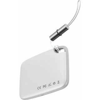 Baseus - Object Finder T2 pc 1 - Anti-lost Device with Lanyard, Alerts, 75mAh, 90dB, Android / iOS, 37x25x6mm - White