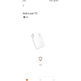 Baseus - Object Finder T2 pc 1 - Anti-lost Device with Lanyard, Alerts, 75mAh, 90dB, Android / iOS, 37x25x6mm - White