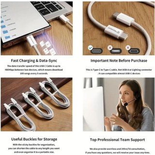 Techsuit - Data Cable (PCB114D) - for Apple, Android, Type-C, Super Fast Charging, PD60W, Flexible, Durable, 1m - Purple