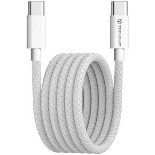 Techsuit - Data Cable (PCB114D) - for Apple, Android, Type-C, Super Fast Charging, PD60W, Flexible, Durable, 1m - Gray