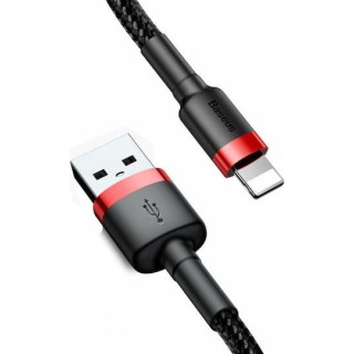 Baseus - Data Cable Cafule - USB to Lightning, 1.5A, 2m - Red Black