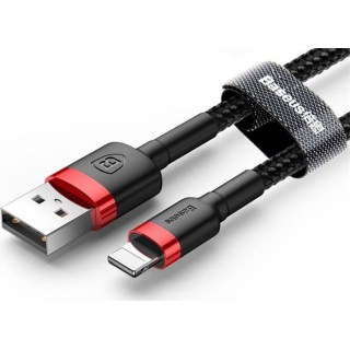 Baseus - Data Cable Cafule - USB to Lightning, 1.5A, 2m - Red Black