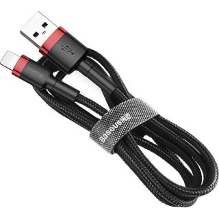 Baseus - Data Cable Cafule - USB to Lightning, 1.5A, 2m - Red Black