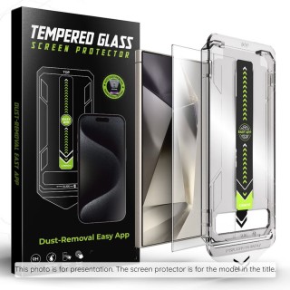 Techsuit - [Fingerprint Unlock  Compatible] TitanGlass CrystalHD - Samsung Galaxy S25 / Galaxy S24 - Clear
