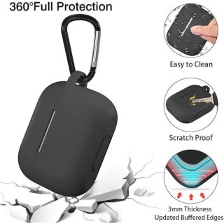 Techsuit - Silicone Case - for Apple AirPods 3, Smooth Ultrathin Material - Black