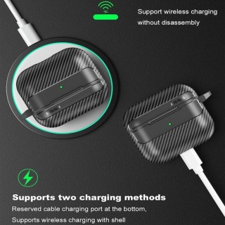 Techsuit - CarbonFiber - for AirPods 3 - Black