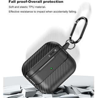 Techsuit - CarbonFiber - for AirPods 3 - Black