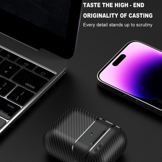 Techsuit - CarbonFiber - for AirPods 1 / 2 - Black
