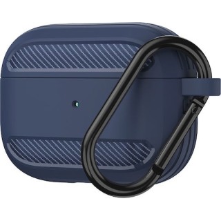 Techsuit - Carbon Silicone - for AirPods Pro 1 / AirPods Pro 2 - Navy Blue