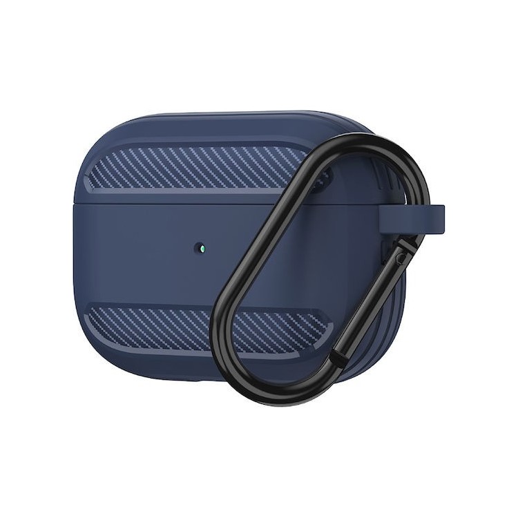 Techsuit - Carbon Silicone - for AirPods Pro 1 / AirPods Pro 2 - Navy Blue