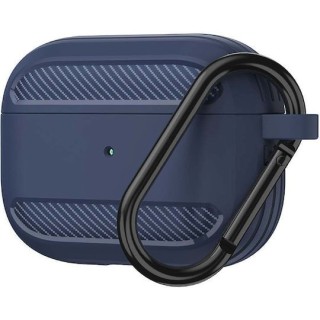 Techsuit - Carbon Silicone - for AirPods Pro 1 / AirPods Pro 2 - Navy Blue