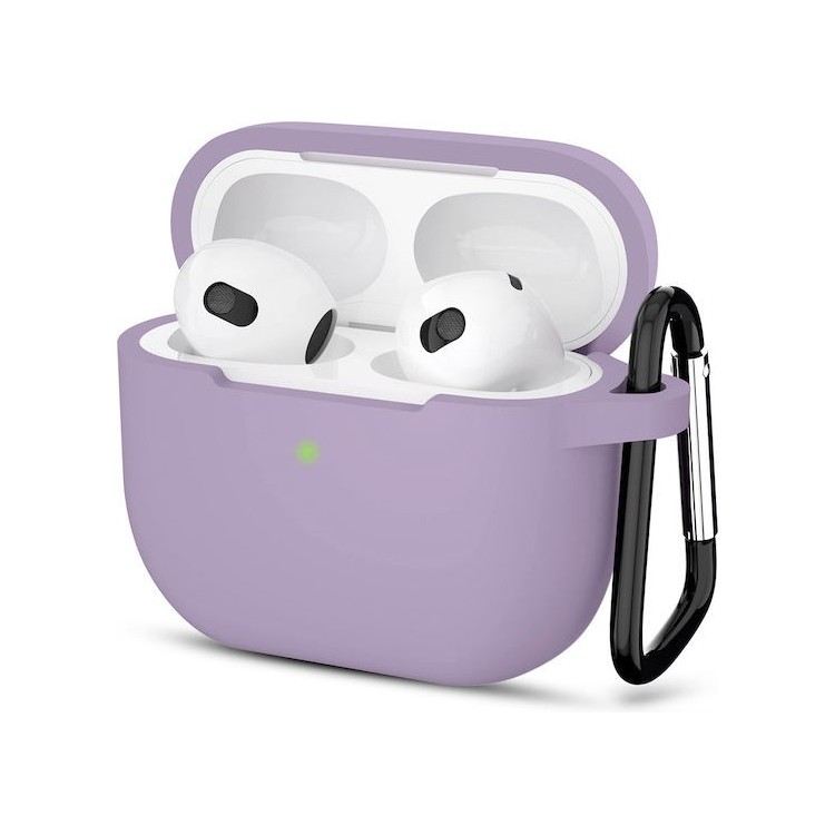 Techsuit - Silicone Case - for Apple AirPods 3, Smooth Ultrathin Material - Purple