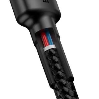 Baseus - (2 pack) Data Cable Cafule (E0418500) - Fast Charging, USB-C to USB-C, 60W, 2m - Black / Grey