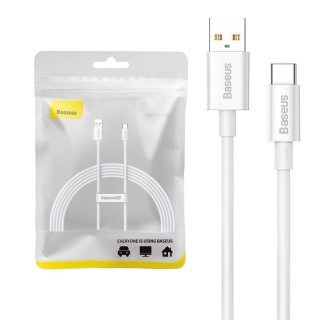 Baseus Cable USB-A to USB-C 100W 0.25m White