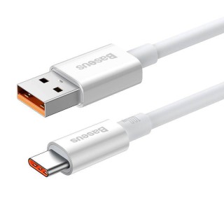 Baseus Καλώδιο USB-A σε USB-C 100W 0.25m Λευκό