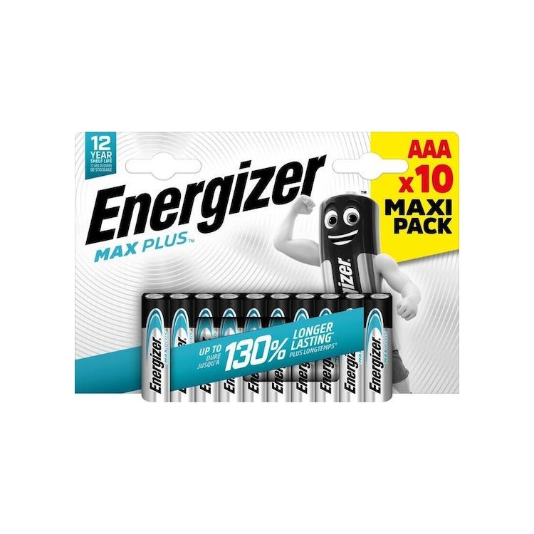 Energizer Max Plus Alkaline Battery AAA E92LR03 (10 τμχ)