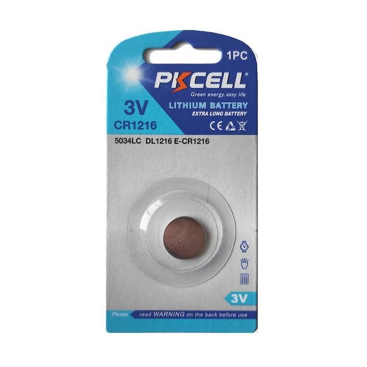 Pkcell Κουμπί Λιθίου CR1216-1B (1τμχ)