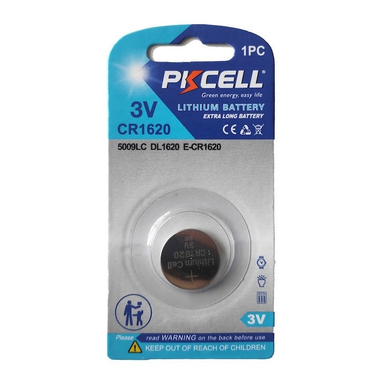 Pkcell Κουμπί Λιθίου CR1620