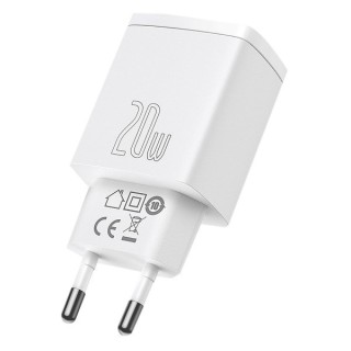 Leewello Φορτιστής με Θύρα USB-C και Καλώδιο USB-C - USB-C 20W Λευκός
