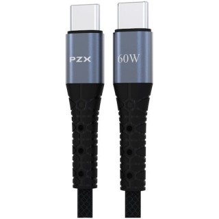 Pzx Data Cable Type-C To Type-C 60W 2Μ - Black (V202C)