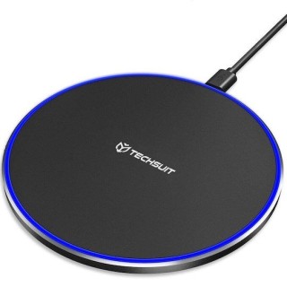 Techsuit - Wireless Charger Premium (CHWR031) - RGB Colors, 15W, 3A - Black