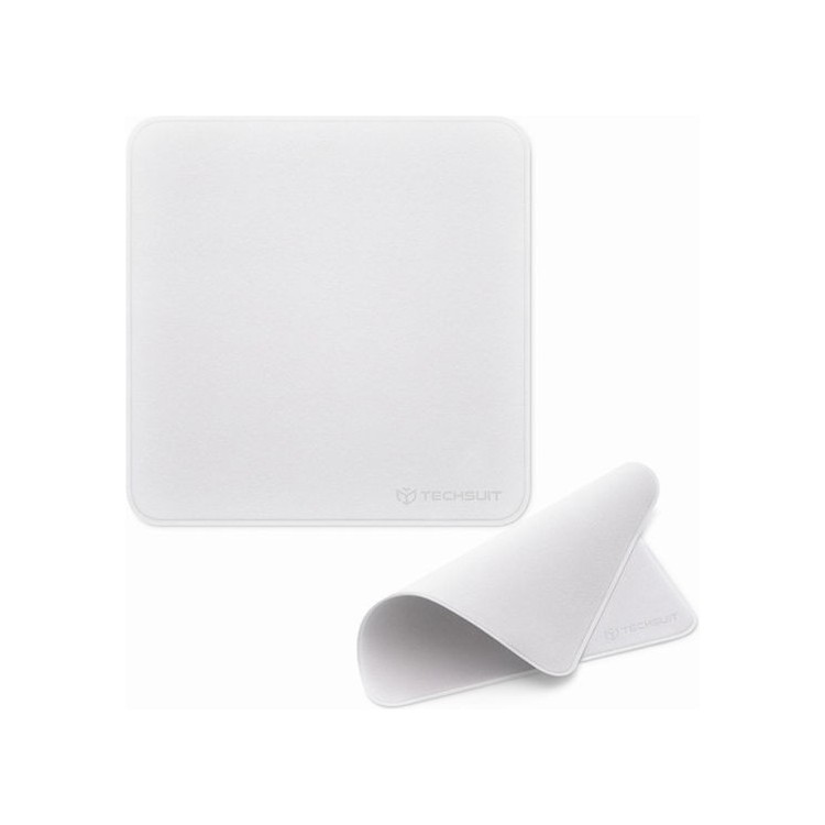 Techsuit - Polishing Cloth (TPC1) - from Microfiber, for Display Cleaning, 16 x 16cm - White
