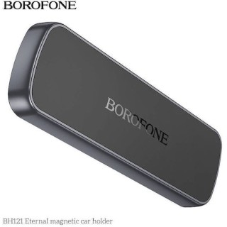 Borofone - Car Holder (BH121) - Magnetic, for Dashboard, Adhesive Base 4.5–7 inch - Black/Gray