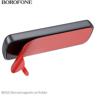 Borofone - Car Holder (BH121) - Magnetic, for Dashboard, Adhesive Base 4.5–7 inch - Black/Gray