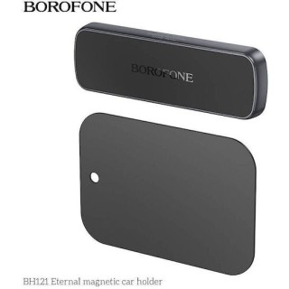 Borofone - Car Holder (BH121) - Magnetic, for Dashboard, Adhesive Base 4.5–7 inch - Black/Gray