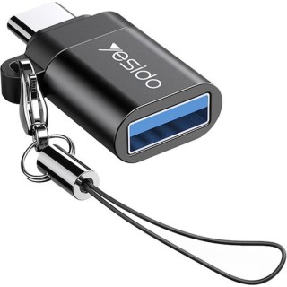 Yesido - OTG Adapter (GS06) - Type-C to USB 3.0, Plug & Play, 5Gbps - Black