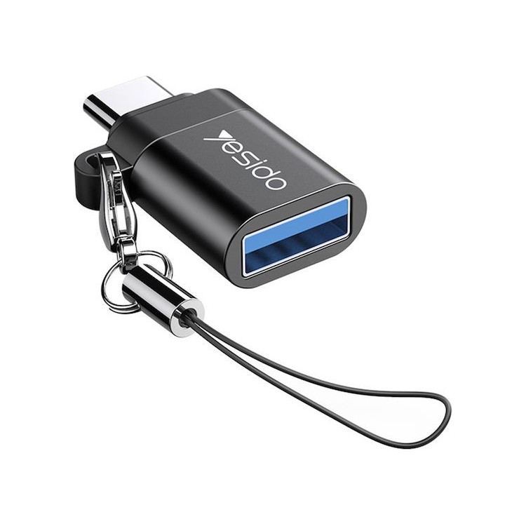 Yesido - OTG Adapter (GS06) - Type-C to USB 3.0, Plug & Play, 5Gbps - Black