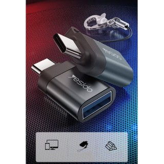 Yesido - OTG Adapter (GS06) - Type-C to USB 3.0, Plug & Play, 5Gbps - Black