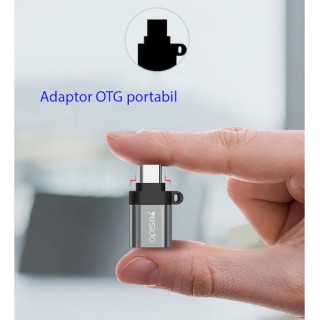 Yesido - OTG Adapter (GS06) - Type-C to USB 3.0, Plug & Play, 5Gbps - Black