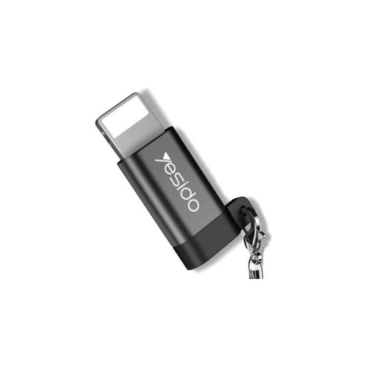 Yesido - OTG Adapter (GS05) - Lightning to Micro USB, Plug & Play, 480Mbps - Black