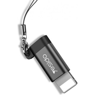 Yesido - OTG Adapter (GS05) - Lightning to Micro USB, Plug & Play, 480Mbps - Black