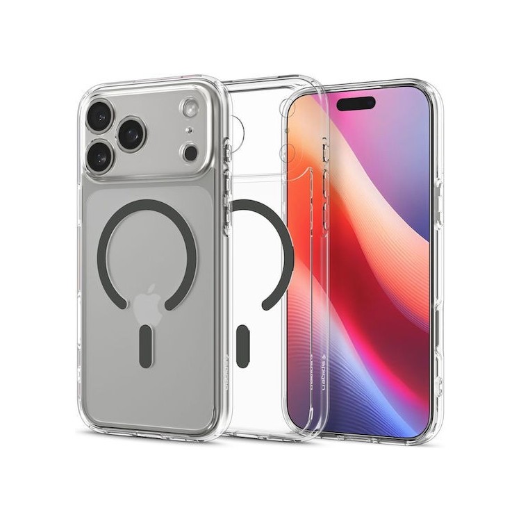 Spigen - Ultra Hybrid MagSafe - iPhone 17 Pro - Clear/Graphite