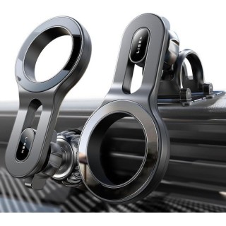Lisen - Car Holder (YL0224050011) - Magnetic for Air Vent, Dashboard, 360° Rotation, Secure Fit, Magnetic Grip - Black