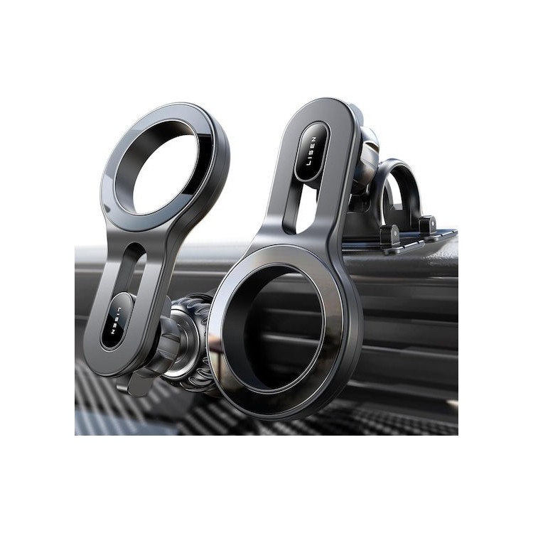 Lisen - Car Holder (YL0224050011) - Magnetic for Air Vent, Dashboard, 360° Rotation, Secure Fit, Magnetic Grip - Black