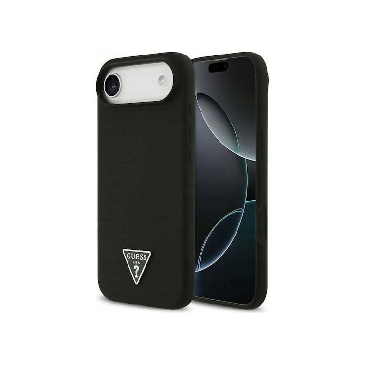 Guess - Silicone Triangle Logo MagSafe (GUHMP17MSCTRLMK) - iPhone 17 Air - Black