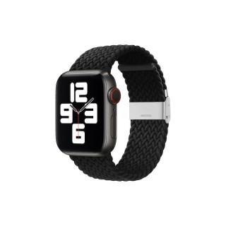 Techsuit - Watchband (W032) - Apple Watch 1/2/3/4/5/6/7/8/9/10/11/SE/SE 2/SE 3/Ultra/2/3 (42/44/45/46/49mm) - Black
