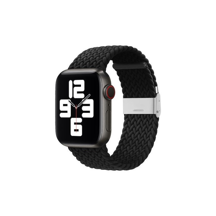 Techsuit - Watchband (W032) - Apple Watch 1/2/3/4/5/6/7/8/9/10/11/SE/SE 2/SE 3/Ultra/2/3 (42/44/45/46/49mm) - Black