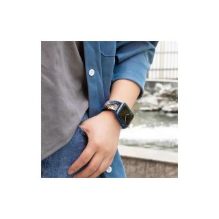 Techsuit - Watchband (W032) - Apple Watch 1/2/3/4/5/6/7/8/9/10/11/SE/SE 2/SE 3/Ultra/2/3 (42/44/45/46/49mm) - Black