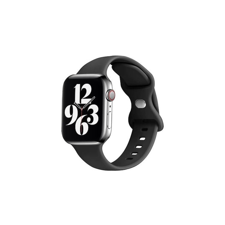 Techsuit - Watchband (W031) - Apple Watch 1/2/3/4/5/6/7/8/9/10/11/SE/SE 2/SE 3/Ultra/2/3 (42/44/45/46/49mm) - Black