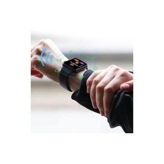 Techsuit - Watchband (W031) - Apple Watch 1/2/3/4/5/6/7/8/9/10/11/SE/SE 2/SE 3/Ultra/2/3 (42/44/45/46/49mm) - Black