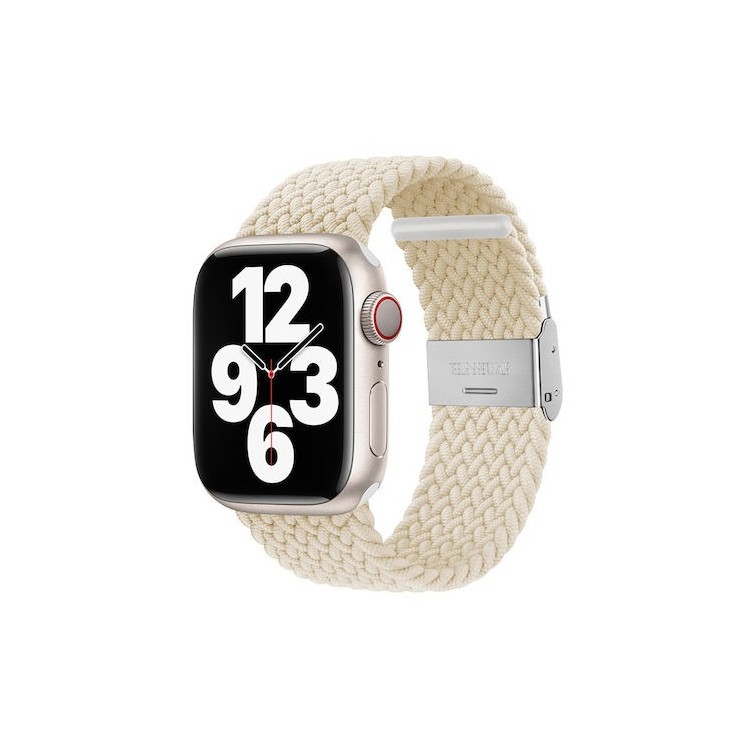 Techsuit - Watchband (W032) - Apple Watch 1/2/3/4/5/6/7/8/9/10/11/SE/SE 2/SE 3/Ultra/2/3 (42/44/45/46/49mm) - Star Light