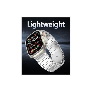 Techsuit - Watchband (W012) - Apple Watch 1/2/3/4/5/6/7/8/9/10/11/SE/SE 2/SE 3/Ultra/Ultra 2/Ultra 3 (42/44/45/46/49mm) - Silver